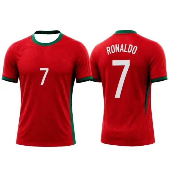 Ronaldo Soccer Jersey Cotton Polyester Blend Lightweight Sportswear