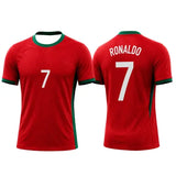 Ronaldo Soccer Jersey Cotton Polyester Blend Lightweight Sportswear