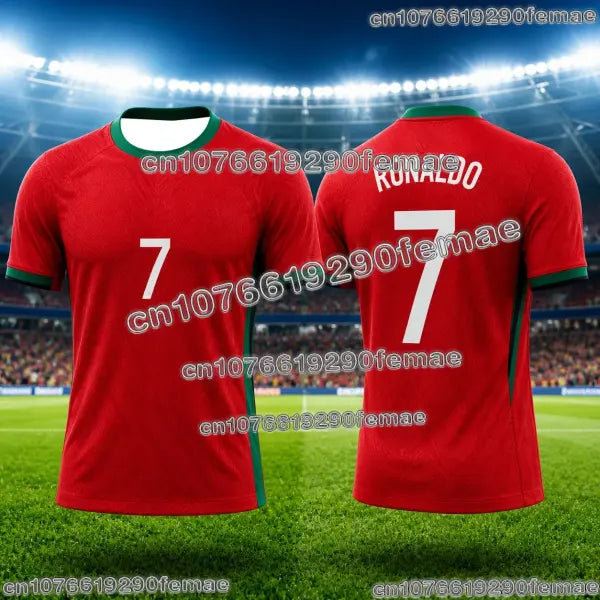 Ronaldo Soccer Jersey Cotton Polyester Blend Lightweight Sportswear - 13J0505-094-ZKB-W / 100