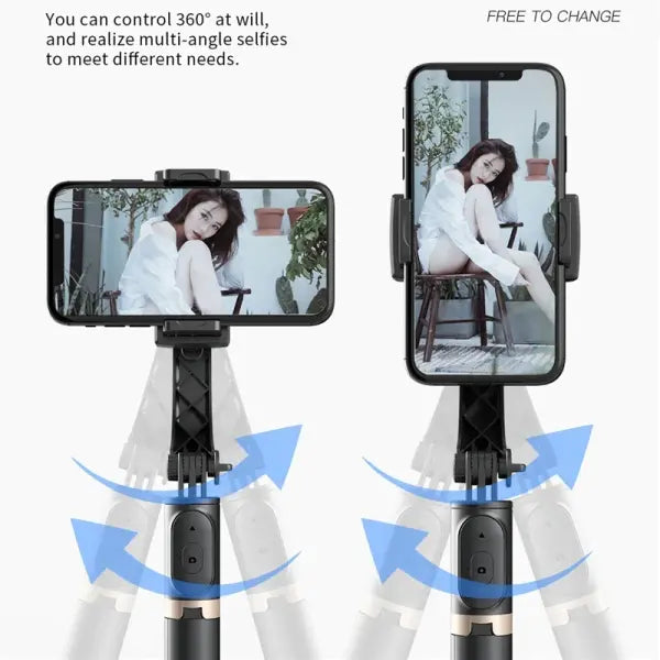 Roreta Selfie Stick for Shake-Free Videos and Seamless Selfies - Black