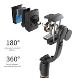 Roreta Selfie Stick for Shake-Free Videos and Seamless Selfies - Black