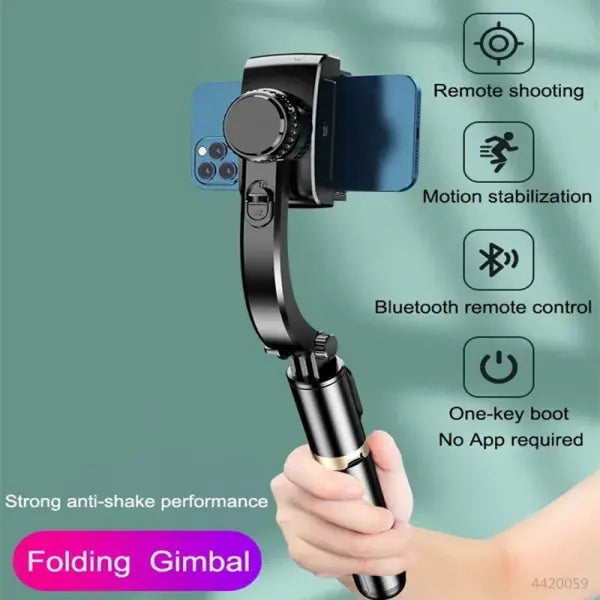 Roreta Selfie Stick for Shake-Free Videos and Seamless Selfies - Black