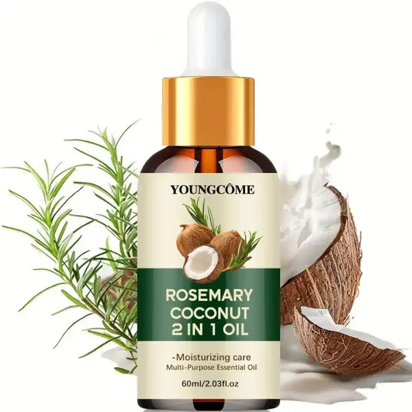 Rosemary Hair Oil Coconut Blend Strengthens Roots and Scalp Treatment