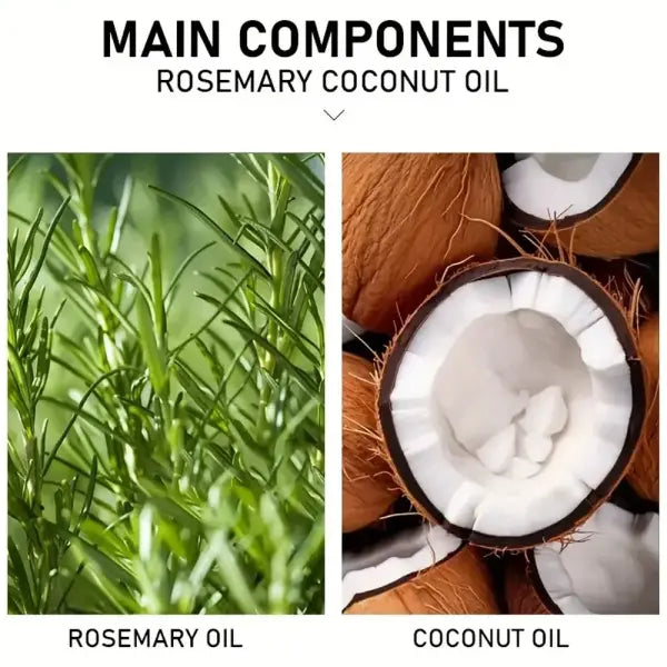 Rosemary Hair Oil Coconut Blend Strengthens Roots and Scalp Treatment