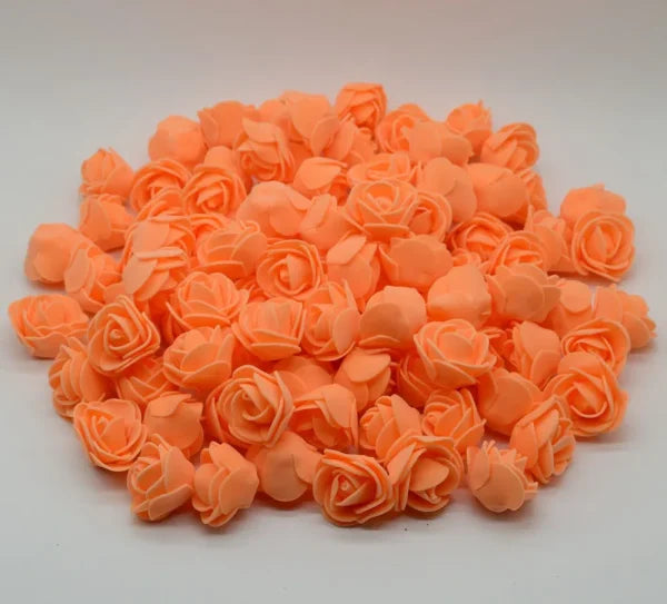 Cluster of roses 3cm foam in peach, ideal for foam wedding decorative pieces teddy bear