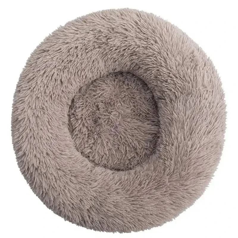 Round Pet Bed - Comfortable Coral Fleece for Cats & Dogs