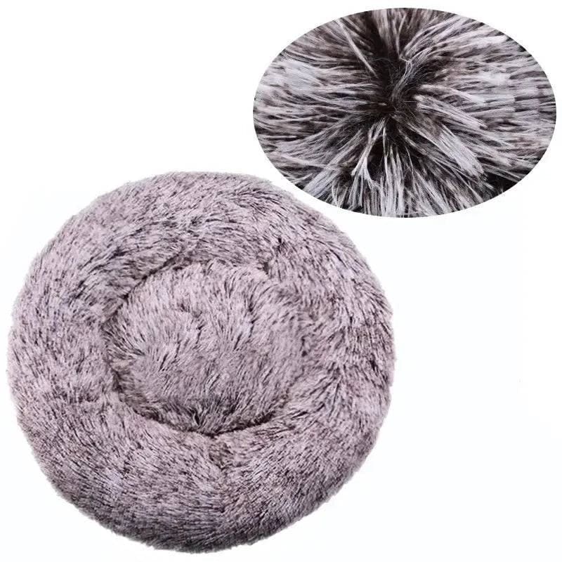 Round Pet Bed - Comfortable Coral Fleece for Cats & Dogs