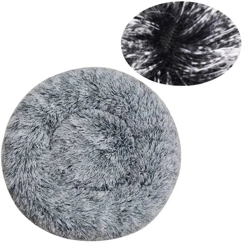 Round Pet Bed - Comfortable Coral Fleece for Cats & Dogs