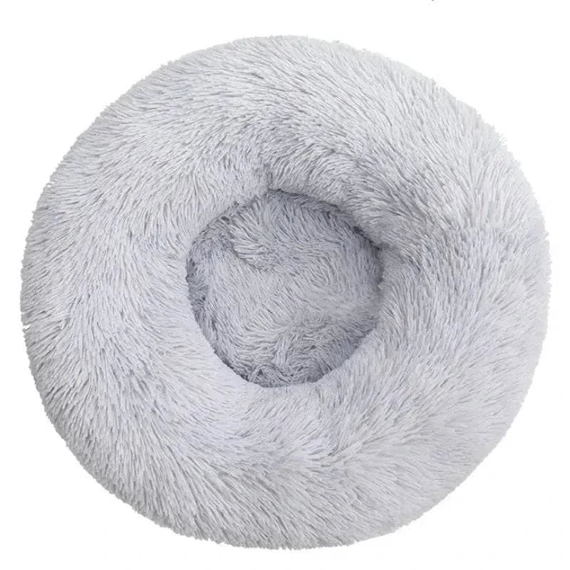 Round Pet Bed - Comfortable Coral Fleece for Cats & Dogs