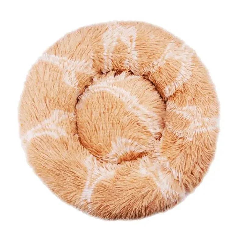 Round Pet Bed - Comfortable Coral Fleece for Cats & Dogs