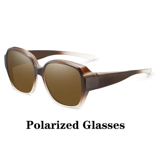 Round Polarized Fitover Sunglasses Vintage Portable Eyewear for Driving - MULTI / 20 / China Mainland