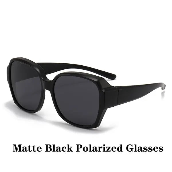Round Polarized Fitover Sunglasses Vintage Portable Eyewear for Driving