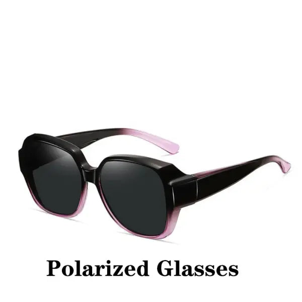 Round Polarized Fitover Sunglasses Vintage Portable Eyewear for Driving - MULTI / 19 / China Mainland