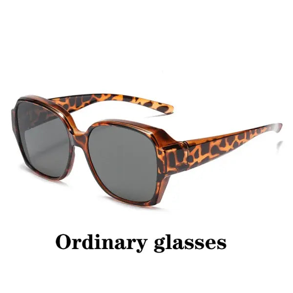 Round Polarized Fitover Sunglasses Vintage Portable Eyewear for Driving - MULTI / 9 / China Mainland