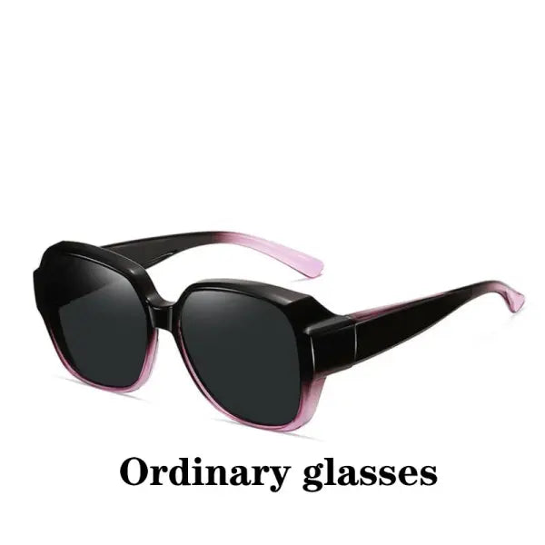 Round Polarized Fitover Sunglasses Vintage Portable Eyewear for Driving - MULTI / 6 / China Mainland