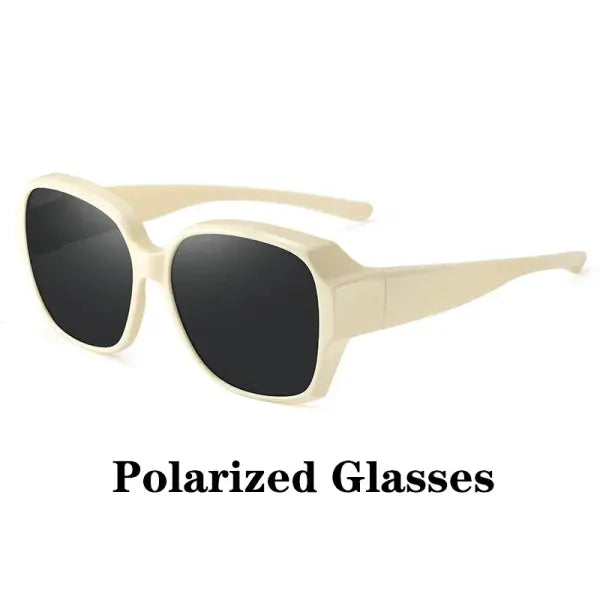Round Polarized Fitover Sunglasses Vintage Portable Eyewear for Driving - MULTI / 16 / China Mainland