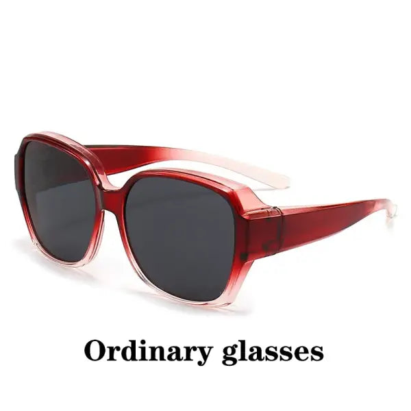 Round Polarized Fitover Sunglasses Vintage Portable Eyewear for Driving