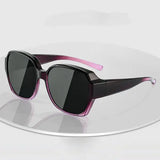 Round Polarized Fitover Sunglasses Vintage Portable Eyewear for Driving
