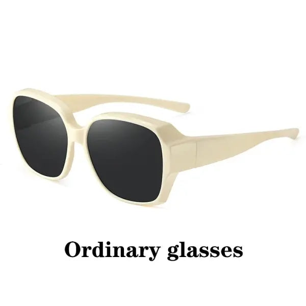 Round Polarized Fitover Sunglasses Vintage Portable Eyewear for Driving - MULTI / 7 / China Mainland