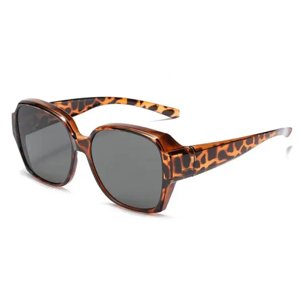 Round Polarized Fitover Sunglasses Vintage Portable Eyewear for Driving
