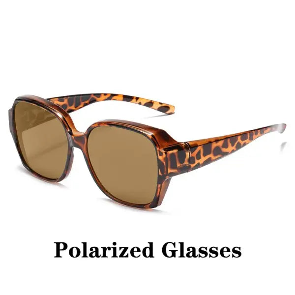 Round Polarized Fitover Sunglasses Vintage Portable Eyewear for Driving - MULTI / 18 / China Mainland