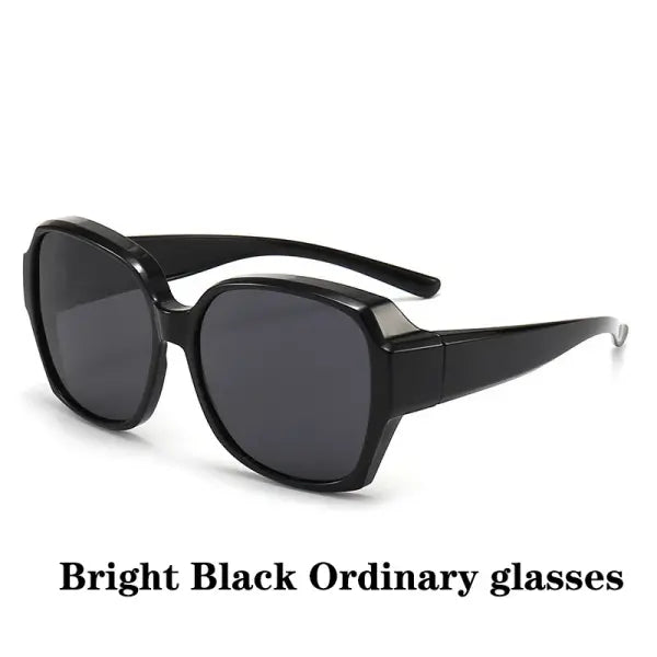 Round Polarized Fitover Sunglasses Vintage Portable Eyewear for Driving