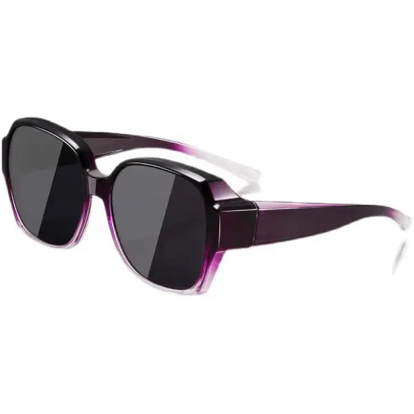 Round Polarized Fitover Sunglasses Vintage Portable Eyewear for Driving