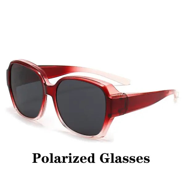 Round Polarized Fitover Sunglasses Vintage Portable Eyewear for Driving - MULTI / 11 / China Mainland