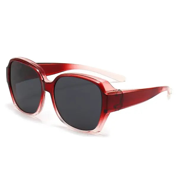 Round Polarized Fitover Sunglasses Vintage Portable Eyewear for Driving