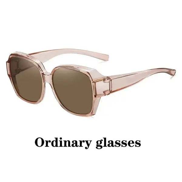 Round Polarized Fitover Sunglasses Vintage Portable Eyewear for Driving - MULTI / 5 / China Mainland