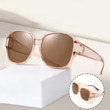 Round Polarized Fitover Sunglasses Vintage Portable Eyewear for Driving