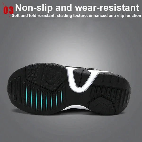 Royal Blue Kids Fashion Sneakers Lightweight Leather Running Shoes - Himpall