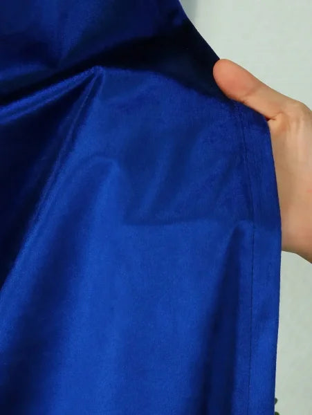 Royal Blue Velvet Curtain - Luxurious Retro Drapes for Living Room - Blue curtain / W100cmXH200cm / Pull Pleated Tape