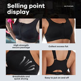 S-2XL Popular Sports Top Yoga Bra Women’s Shockproof Sports Shirt Sports Bra Front Zipper Women’s Push Up Bra Sportswear