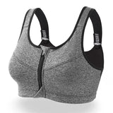 S-2XL Popular Sports Top Yoga Bra Women’s Shockproof Sports Shirt Sports Bra Front Zipper Women’s Push Up Bra