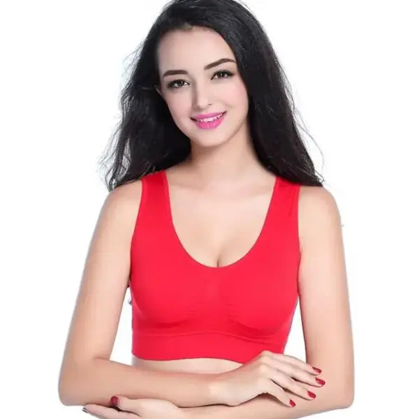 S-7XL Plus Size Thin Non-underwire Bra Zero Bondage Women’s UnderwearSports Yoga Wireless Vest Seamless adjustable