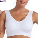 S-7XL Plus Size Thin Non-underwire Bra Zero Bondage Women’s UnderwearSports Yoga Wireless Vest Seamless adjustable