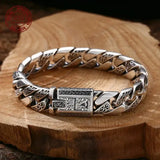 S925 Sterling Silver Vine Bracelet Vintage Punk Style