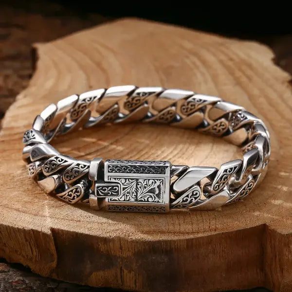S925 Sterling Silver Vine Bracelet Vintage Punk Style - None / 24CM 1 / China Mainland|None