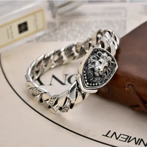 S925 Sterling Silver Vine Bracelet Vintage Punk Style - With Nice Gift Box / 22CM / China Mainland|With a Certificate