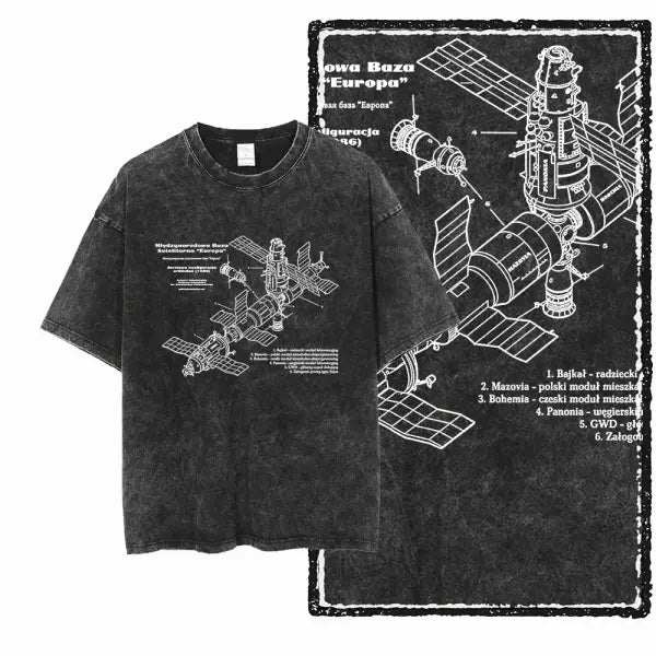 SA ASTRONAUT SPACE THEMES Printed Cotton Acid Washed Graphic Unisex T Shirt Cool Streetwear Men Tshirts Big Size Tee