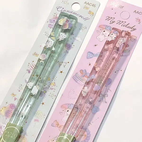 Sanrio Chopsticks Cinnamoroll My Melody Crystal Acrylic Chopsticks Cute Non-Slip Transparent Sterilizable Portable