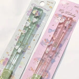 Sanrio Chopsticks Cinnamoroll My Melody Crystal Acrylic Chopsticks Cute Non-Slip Transparent Sterilizable Portable