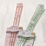 Sanrio Chopsticks Cinnamoroll My Melody Crystal Acrylic Chopsticks Cute Non-Slip Transparent Sterilizable Portable