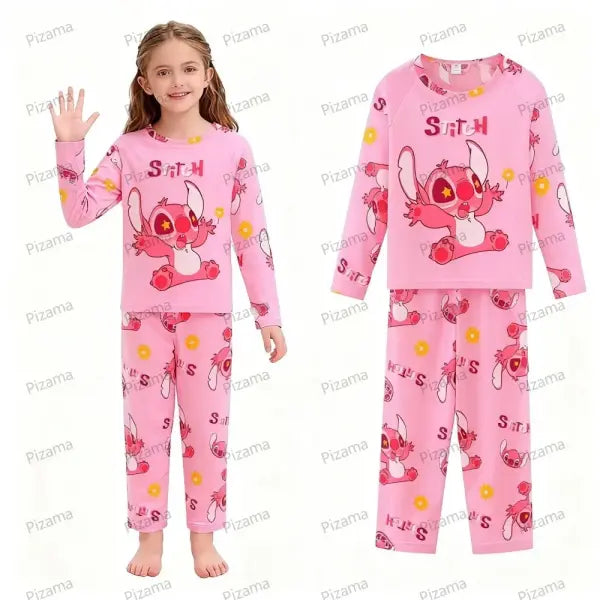 Sanrio Girls Pajama Sets Hello Kitty Sleepwear Kuromi Animal Cartoon Pyjamas for Kids Children’s Cinnamoroll Soft