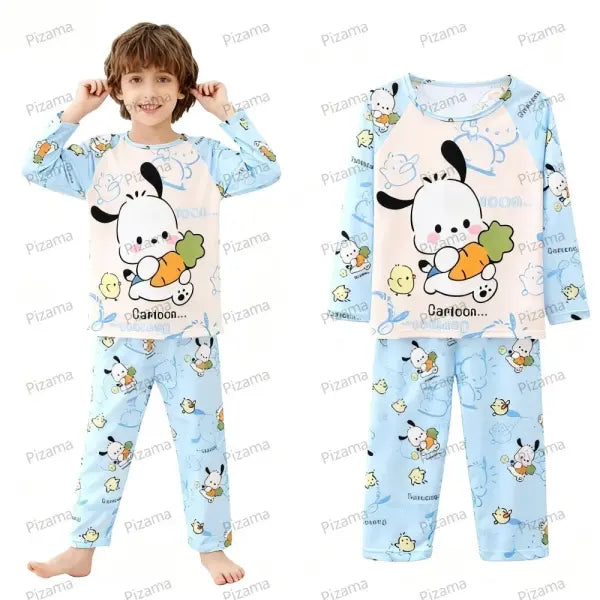 Sanrio Girls Pajama Sets Hello Kitty Sleepwear Kuromi Animal Cartoon Pyjamas for Kids Children’s Cinnamoroll Soft