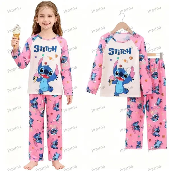 Sanrio Girls Pajama Sets Hello Kitty Sleepwear Kuromi Animal Cartoon Pyjamas for Kids Children’s Cinnamoroll Soft