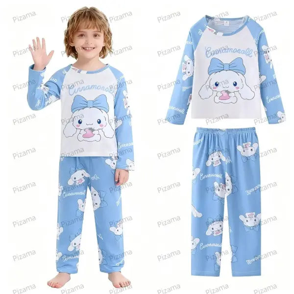Sanrio Girls Pajama Sets Hello Kitty Sleepwear Kuromi Animal Cartoon Pyjamas for Kids Children’s Cinnamoroll Soft