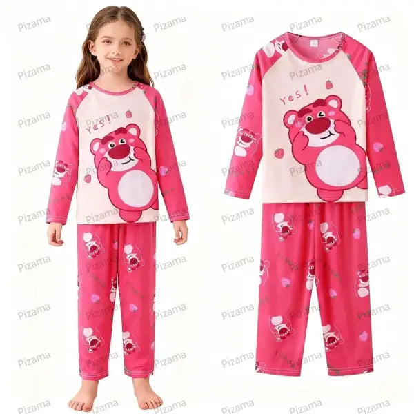 Sanrio Girls Pajama Sets Hello Kitty Sleepwear Kuromi Animal Cartoon Pyjamas for Kids Children’s Cinnamoroll Soft