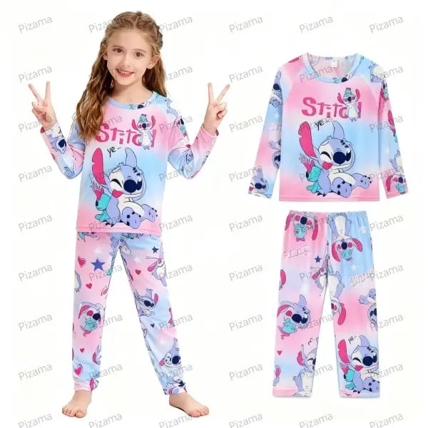 Sanrio Girls Pajama Sets Hello Kitty Sleepwear Kuromi Animal Cartoon Pyjamas for Kids Children’s Cinnamoroll Soft